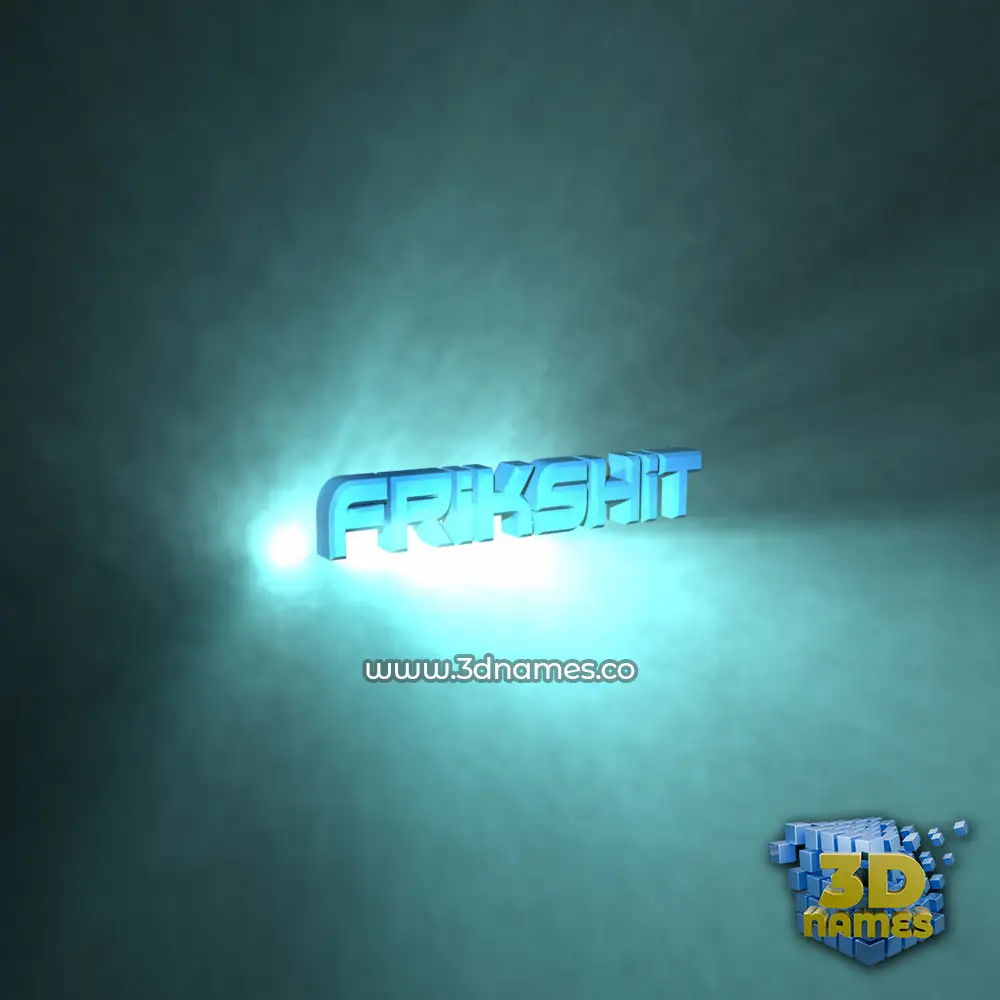 frikshit in Light Shine style - 3D name wallpaper