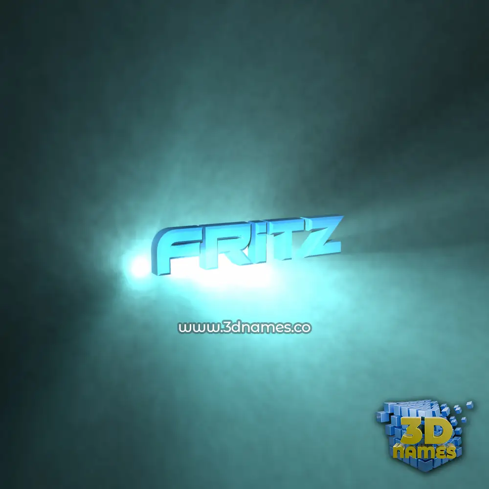 fritz in Light Shine style - 3D name wallpaper