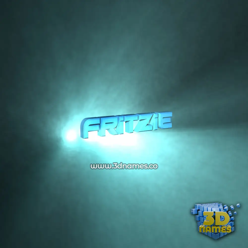 fritzie in Light Shine style - 3D name wallpaper