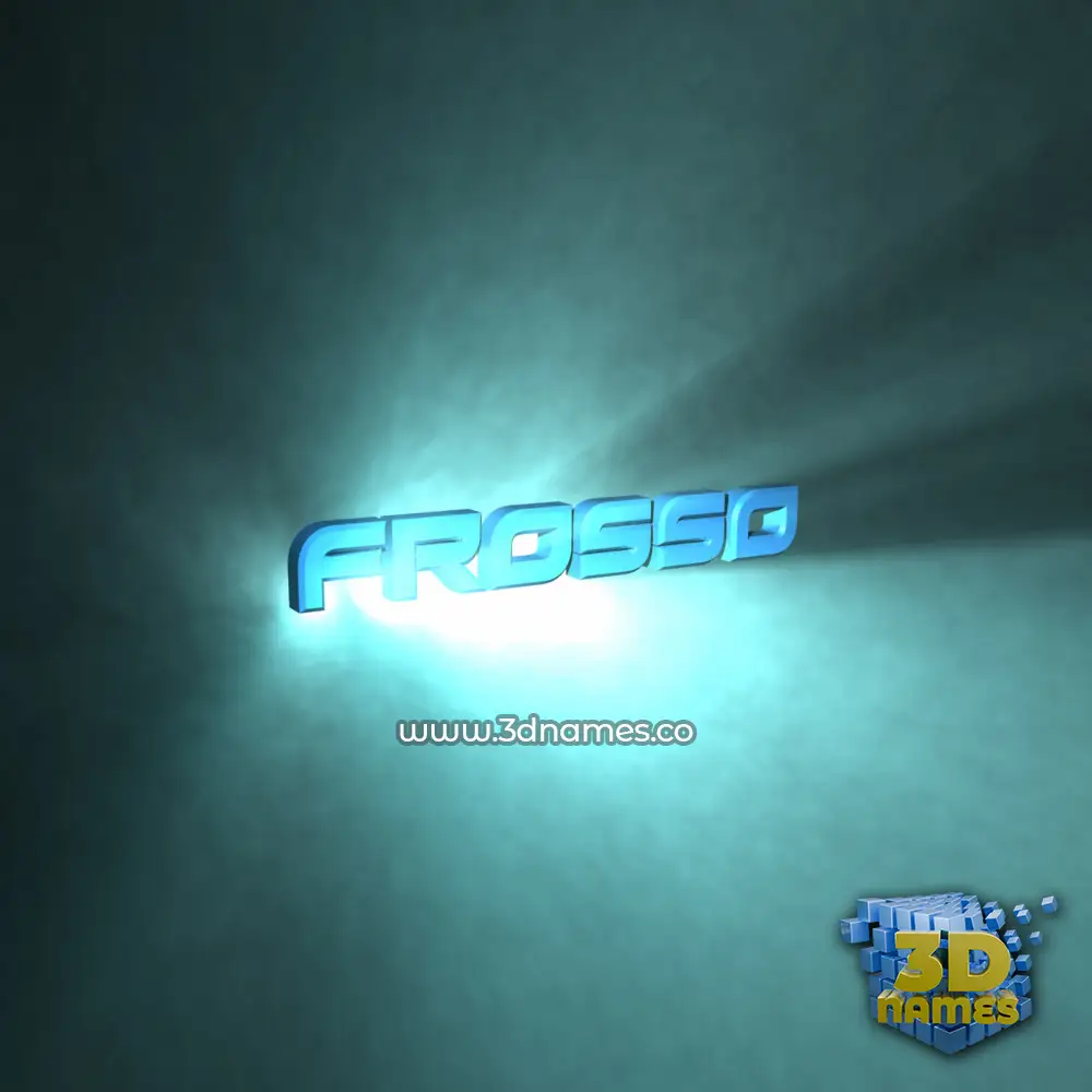 frosso in Light Shine style - 3D name wallpaper