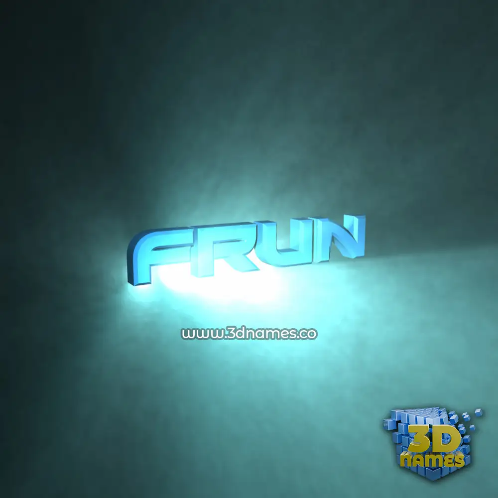 frun in Light Shine style - 3D name wallpaper
