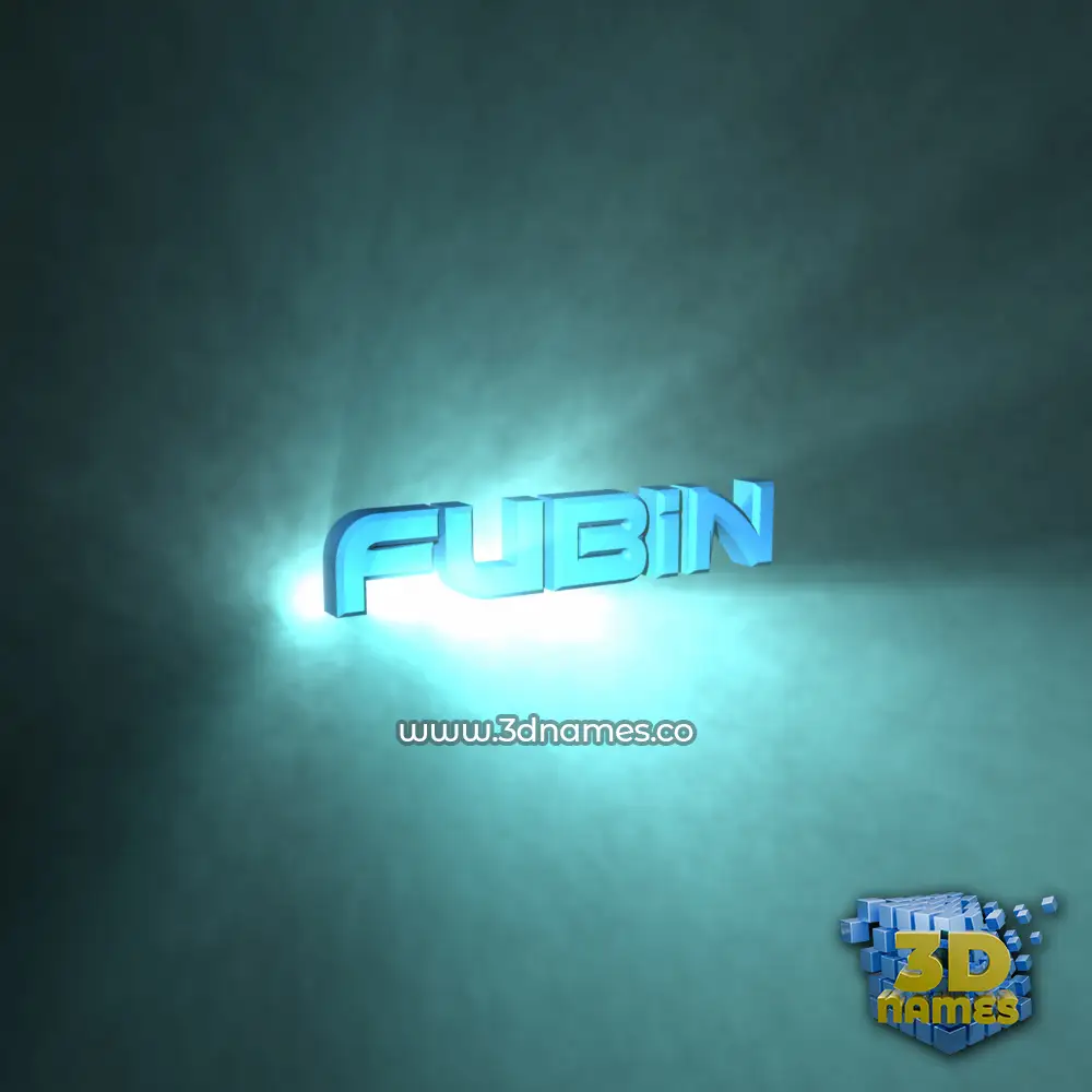 fubin in Light Shine style - 3D name wallpaper