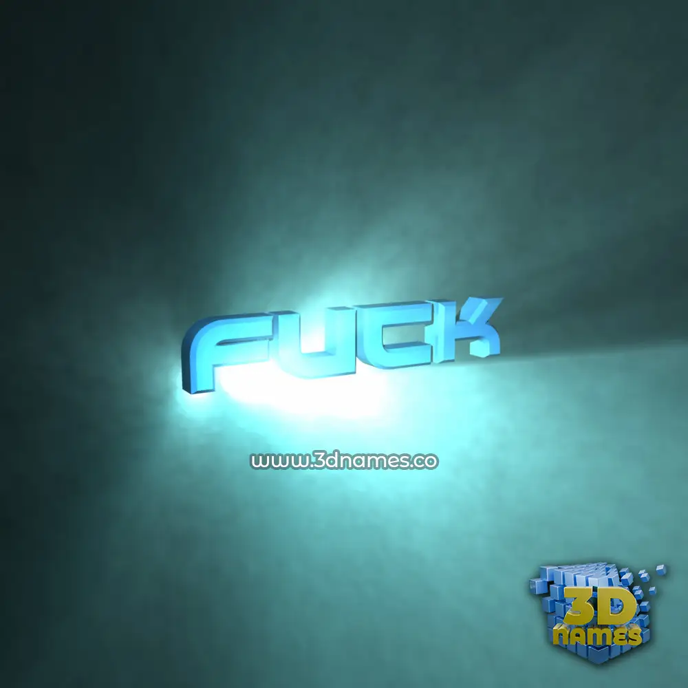 fuck in Light Shine style - 3D name wallpaper