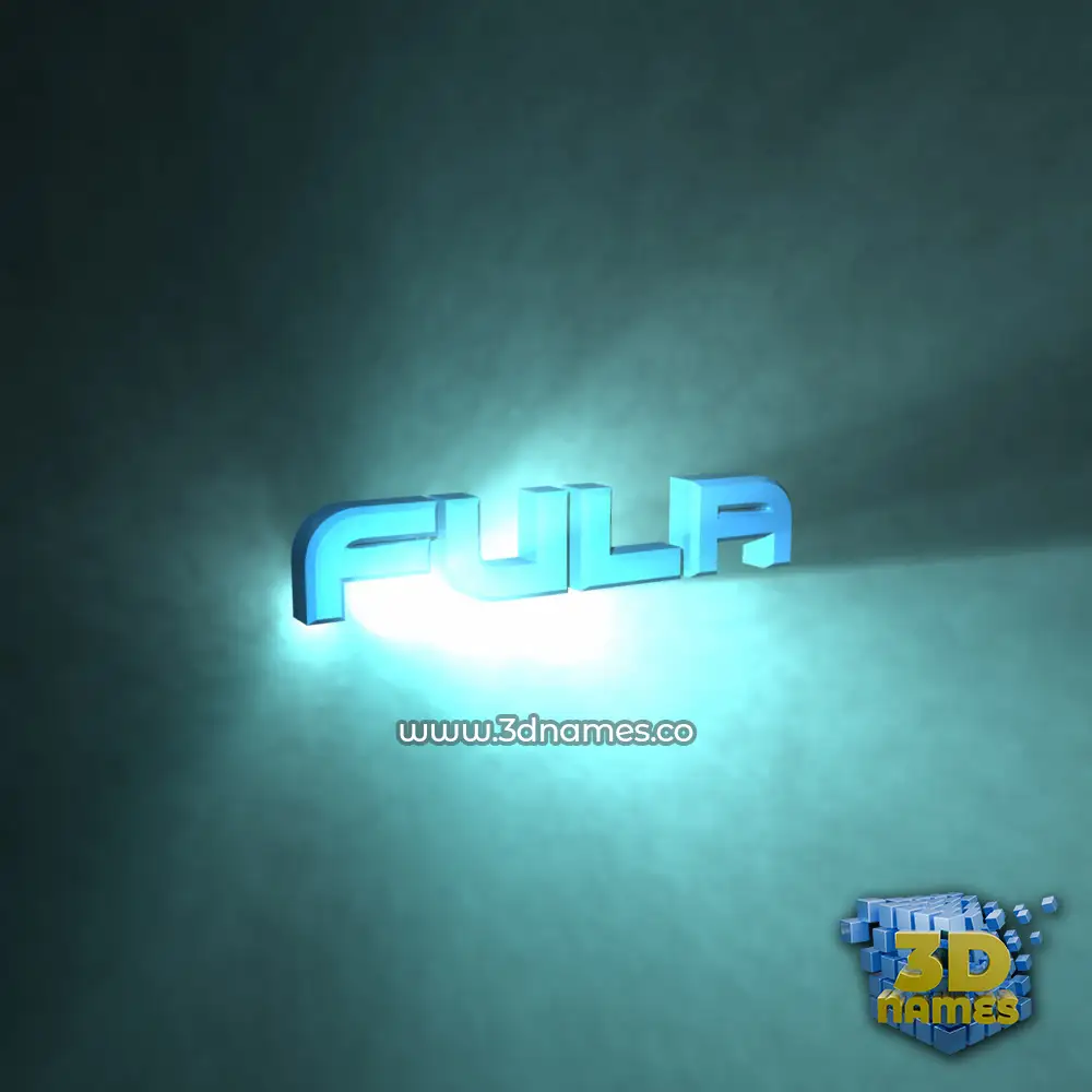 fula in Light Shine style - 3D name wallpaper