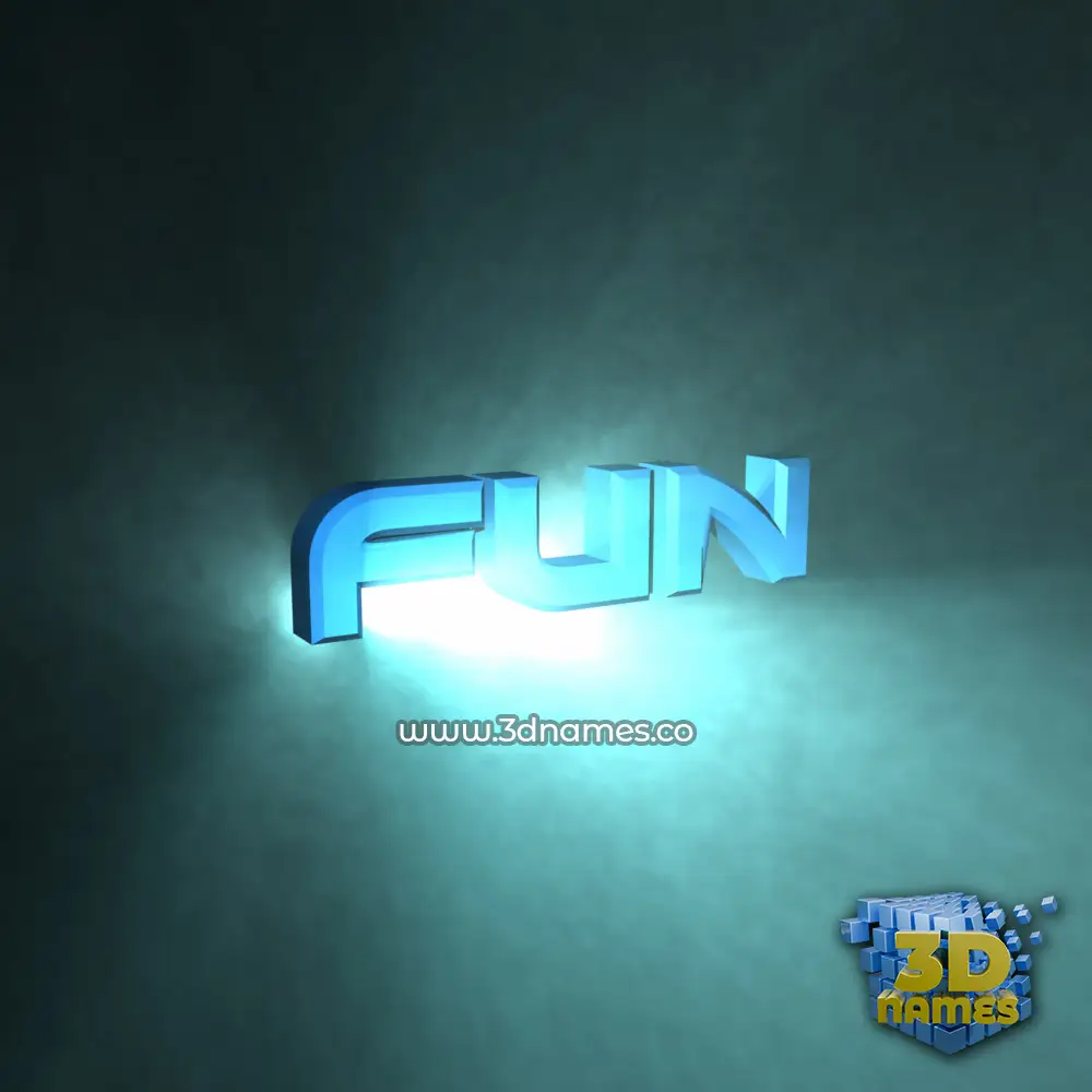 fun in Light Shine style - 3D name wallpaper