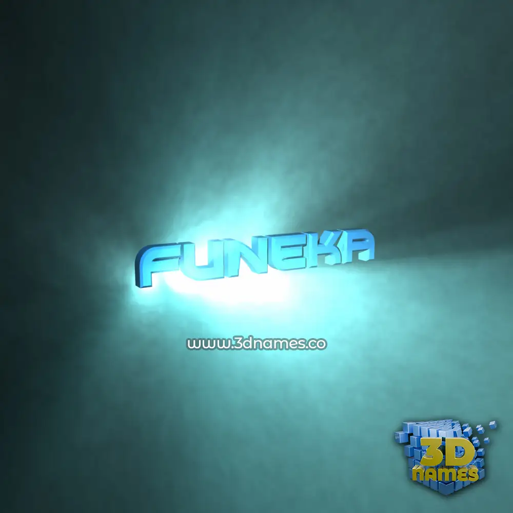 funeka in Light Shine style - 3D name wallpaper