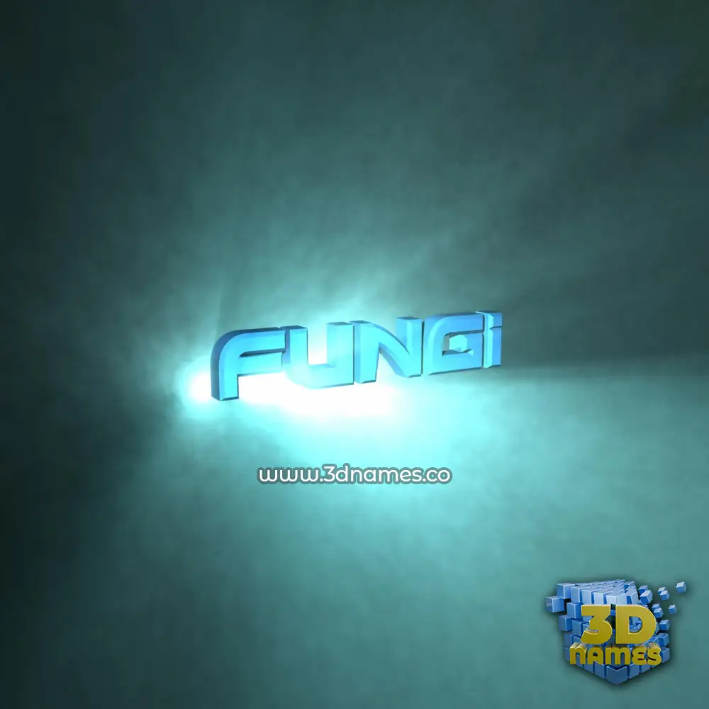 fungi in Light Shine style - 3D name wallpaper