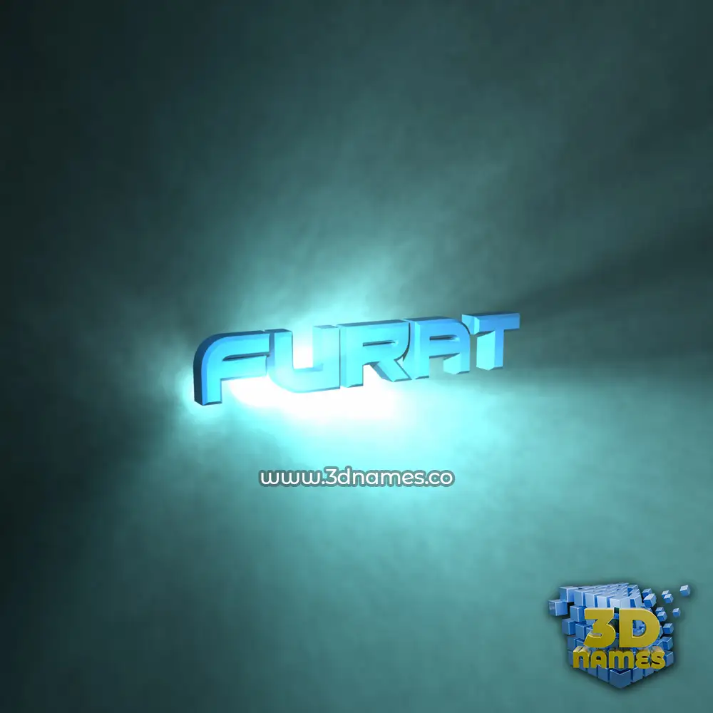 furat in Light Shine style - 3D name wallpaper