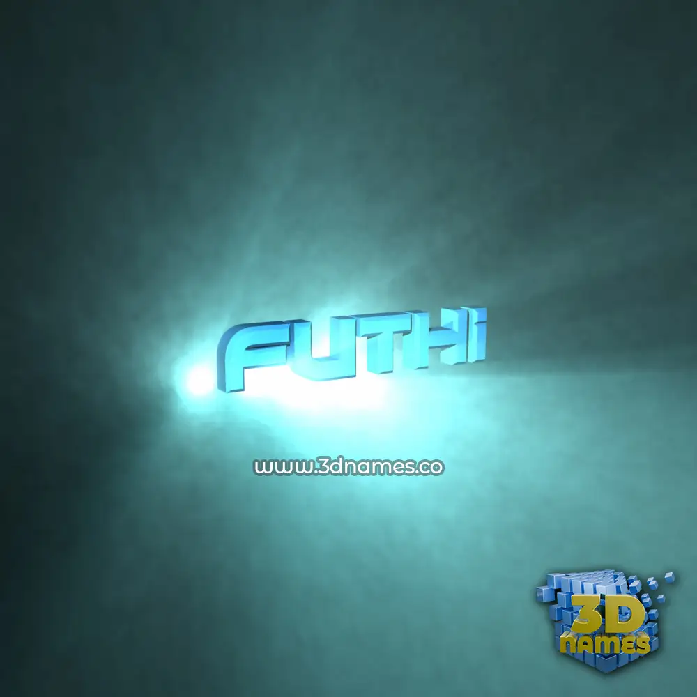 futhi in Light Shine style - 3D name wallpaper
