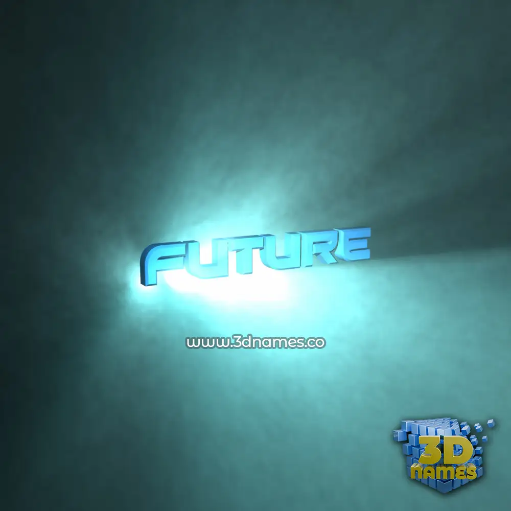 future in Light Shine style - 3D name wallpaper