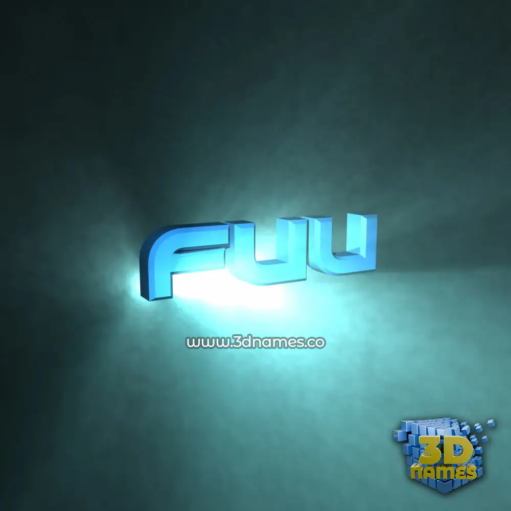 fuu in Light Shine style - 3D name wallpaper