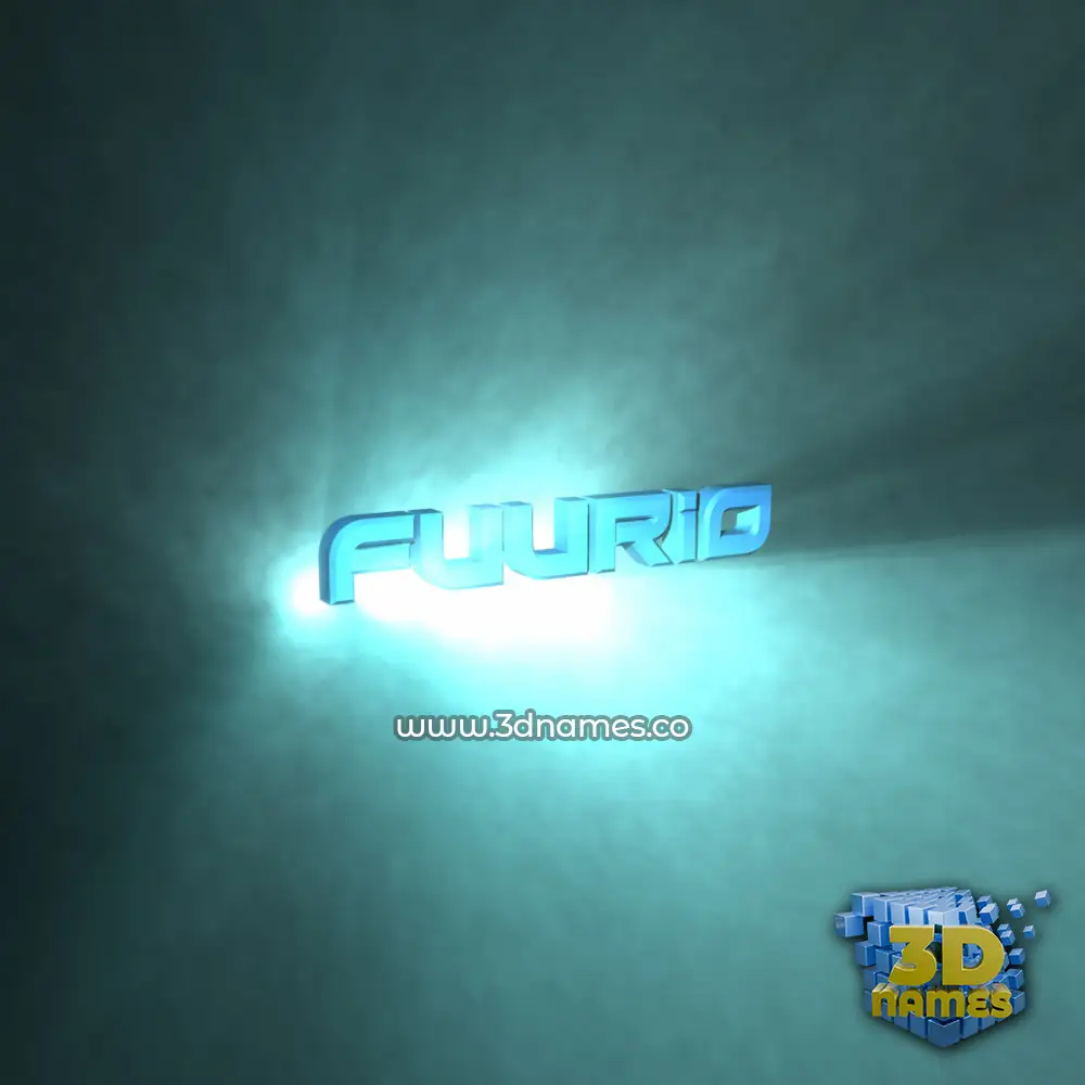 fuurio in Light Shine style - 3D name wallpaper