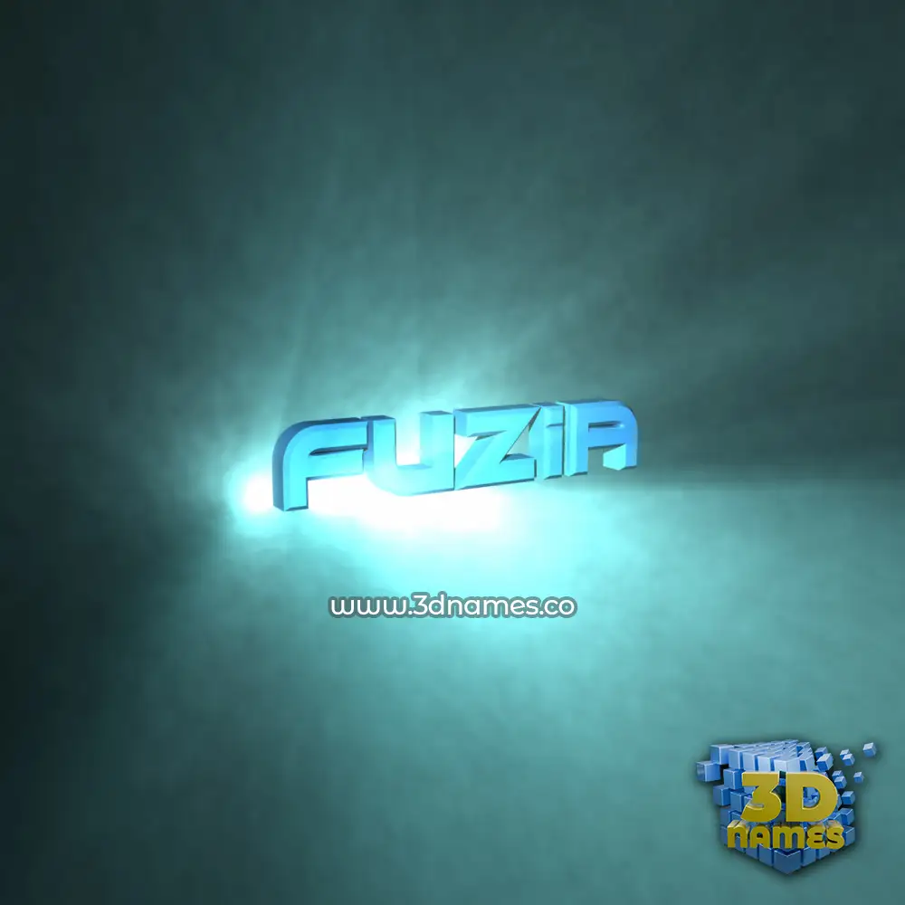 fuzia in Light Shine style - 3D name wallpaper
