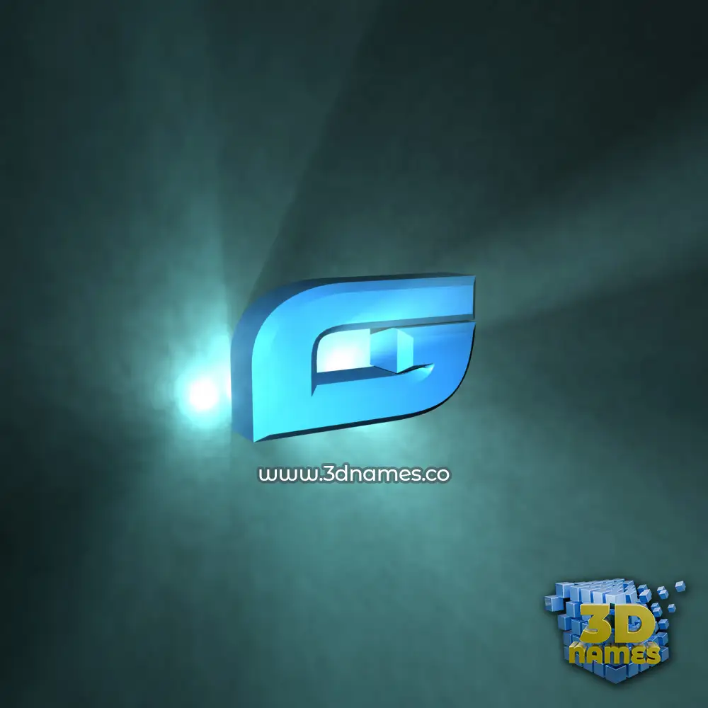 g in Light Shine style - 3D name wallpaper