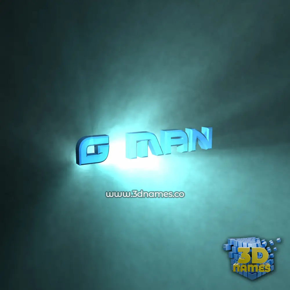 g man in Light Shine style - 3D name wallpaper
