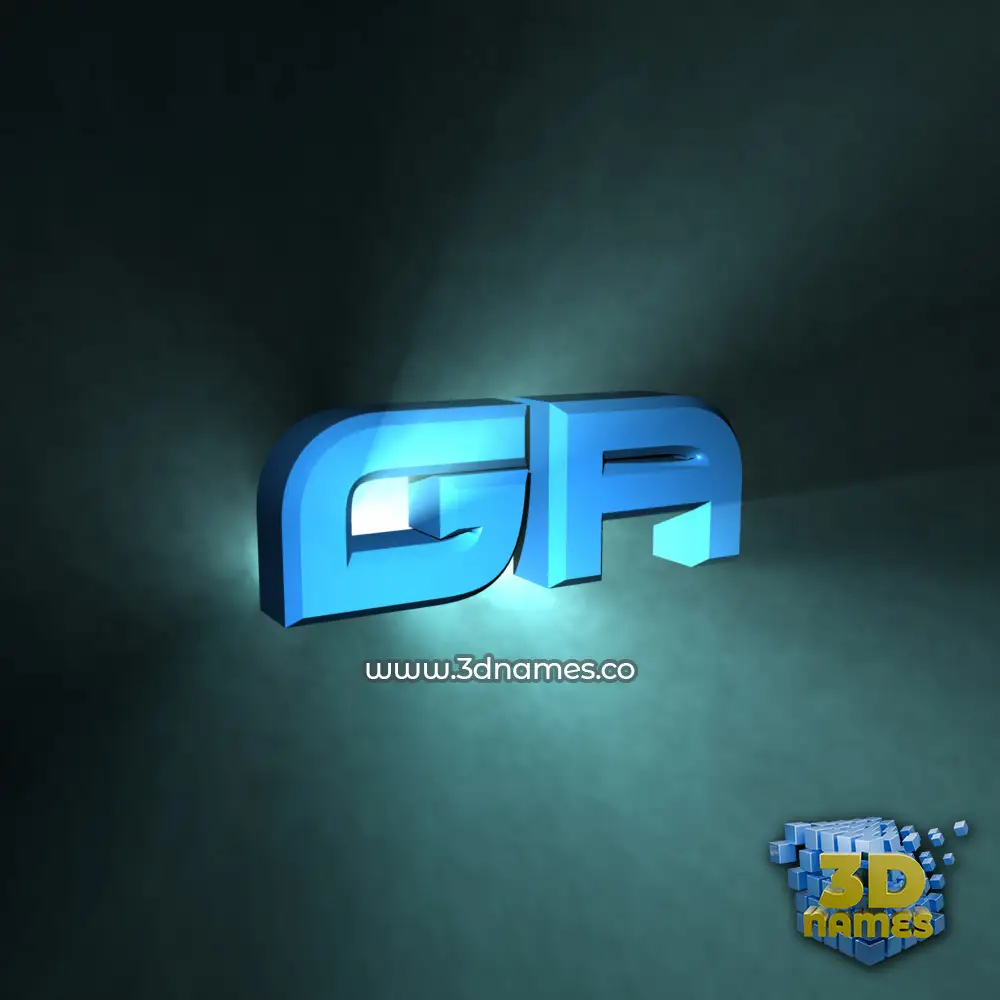 ga in Light Shine style - 3D name wallpaper