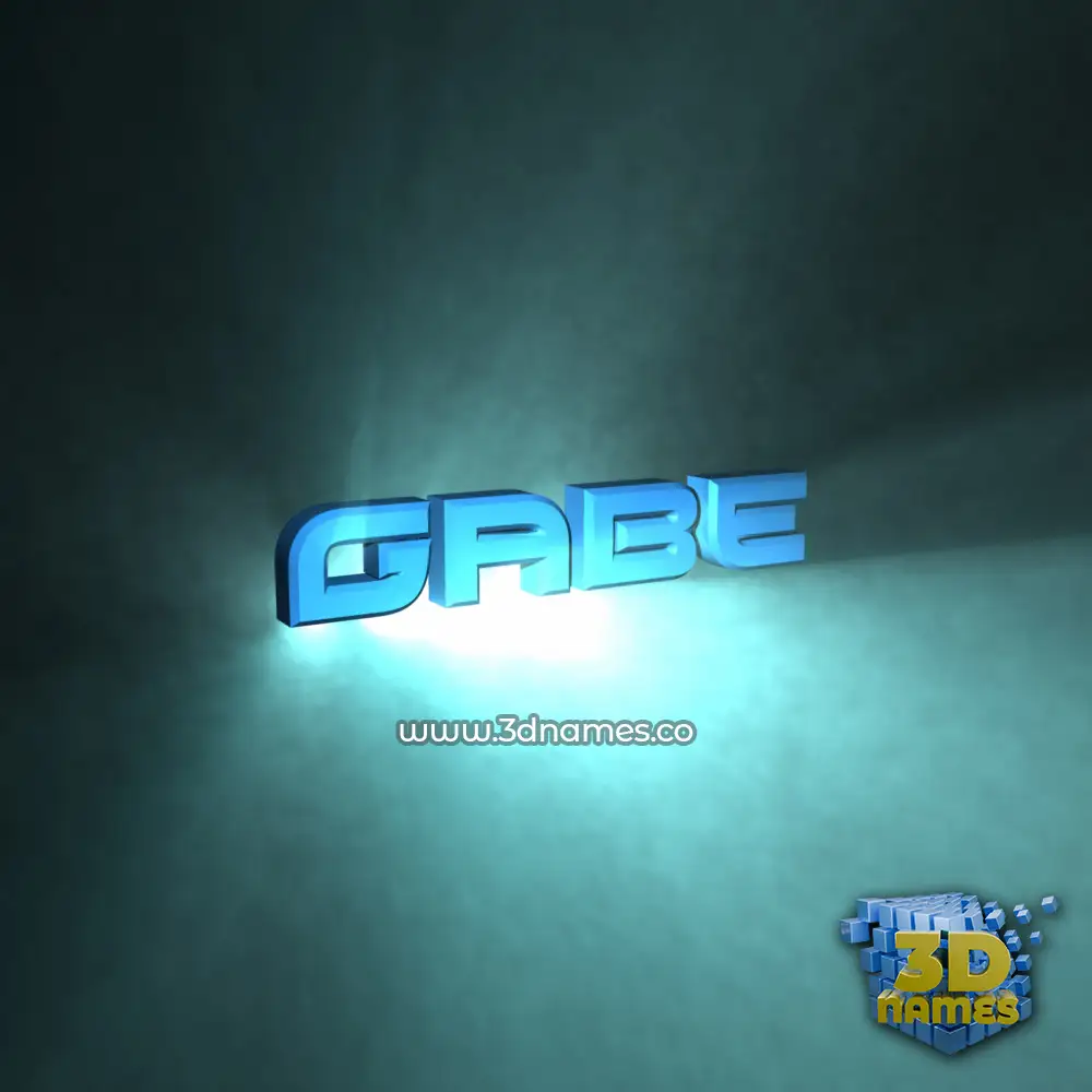 gabe in Light Shine style - 3D name wallpaper