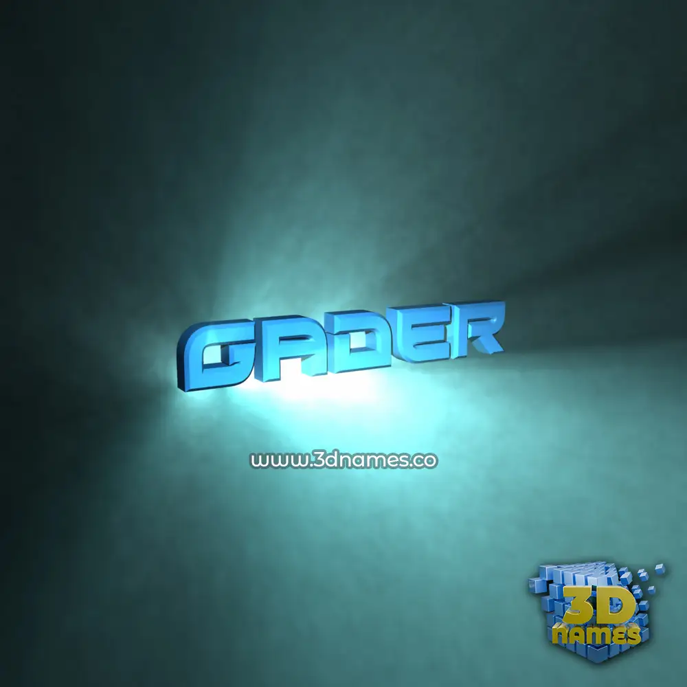 gader in Light Shine style - 3D name wallpaper