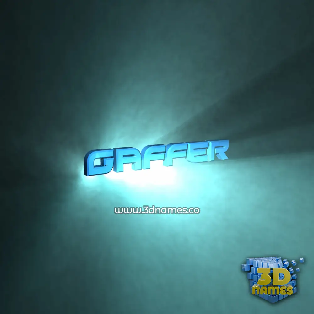 gaffer in Light Shine style - 3D name wallpaper