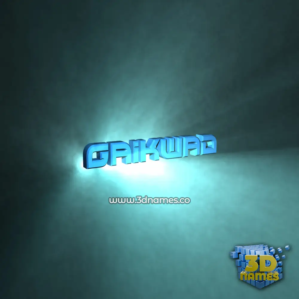 gaikwad in Light Shine style - 3D name wallpaper
