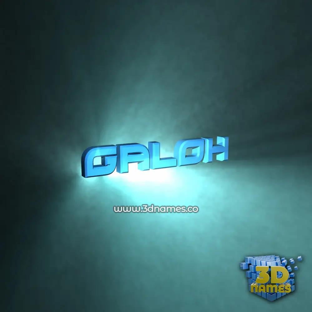 galoh in Light Shine style - 3D name wallpaper
