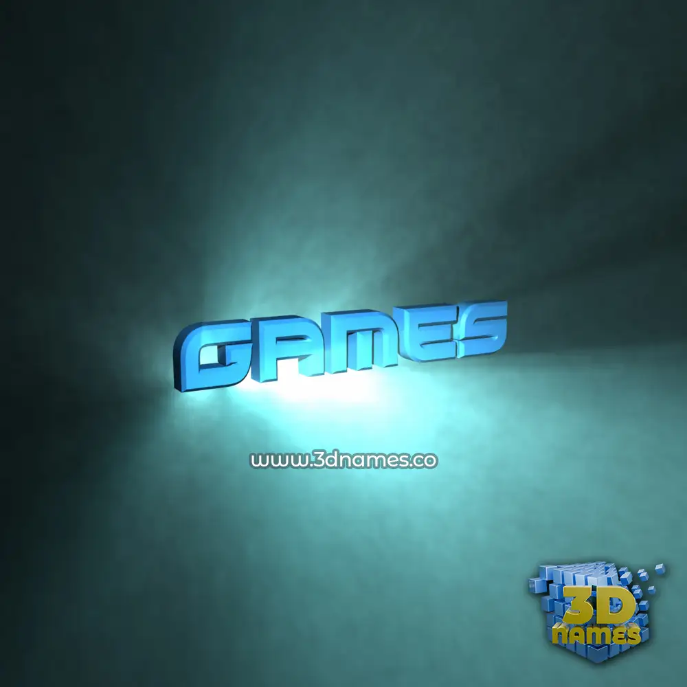 games in Light Shine style - 3D name wallpaper
