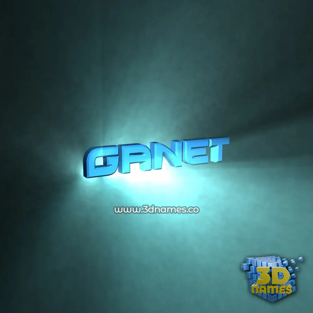 ganet in Light Shine style - 3D name wallpaper