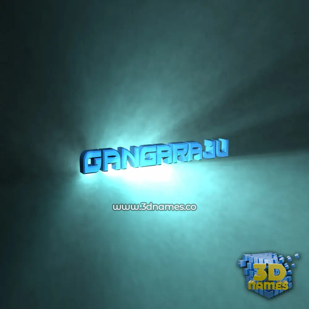 gangaraju in Light Shine style - 3D name wallpaper