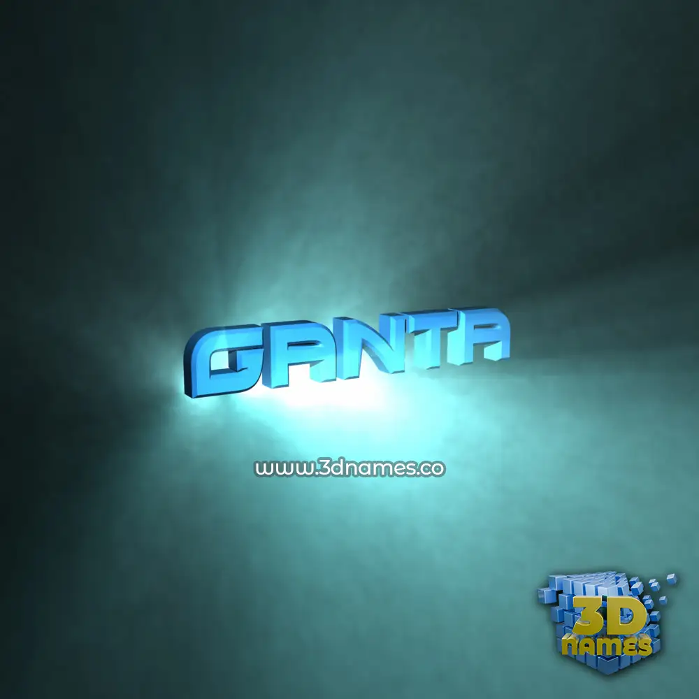 ganta in Light Shine style - 3D name wallpaper