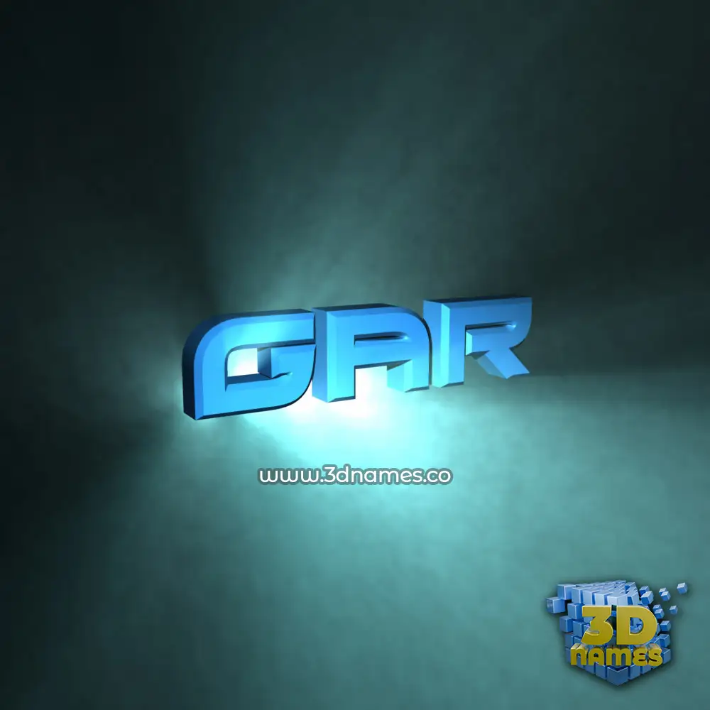 gar in Light Shine style - 3D name wallpaper