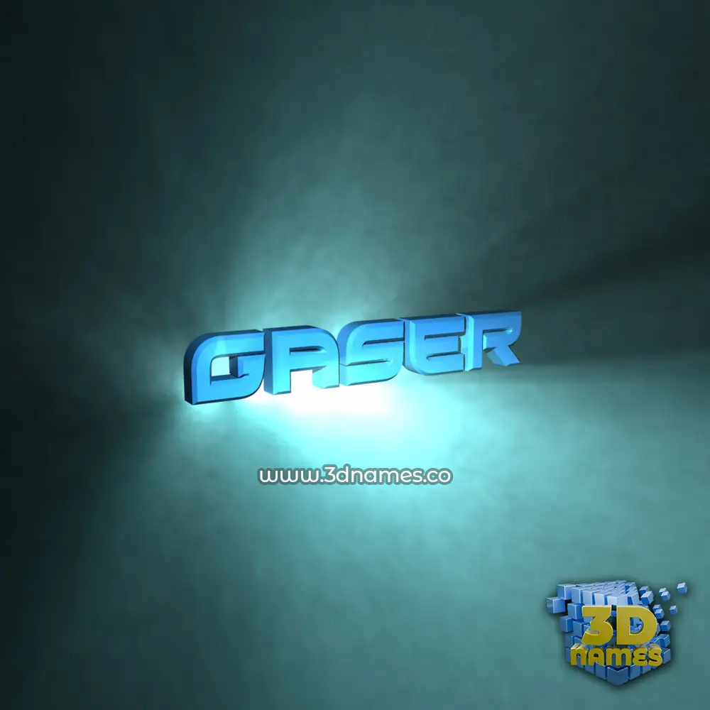 gaser in Light Shine style - 3D name wallpaper