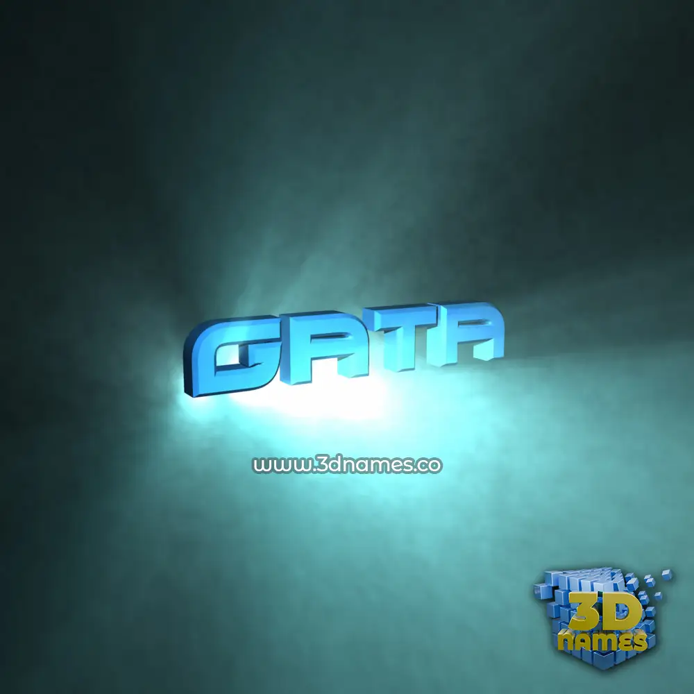 gata in Light Shine style - 3D name wallpaper
