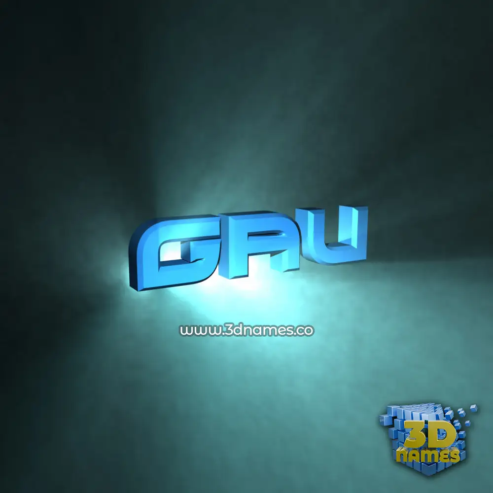 gau in Light Shine style - 3D name wallpaper