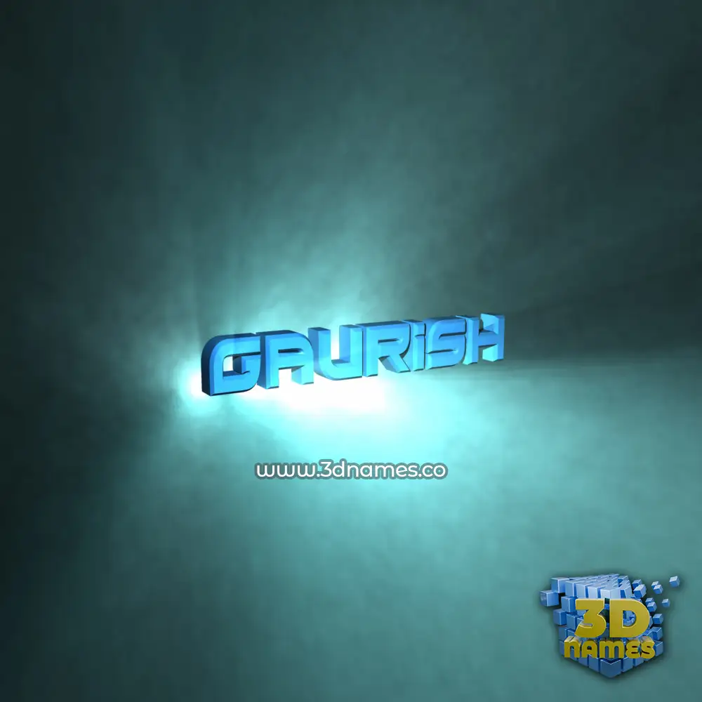 gaurish in Light Shine style - 3D name wallpaper