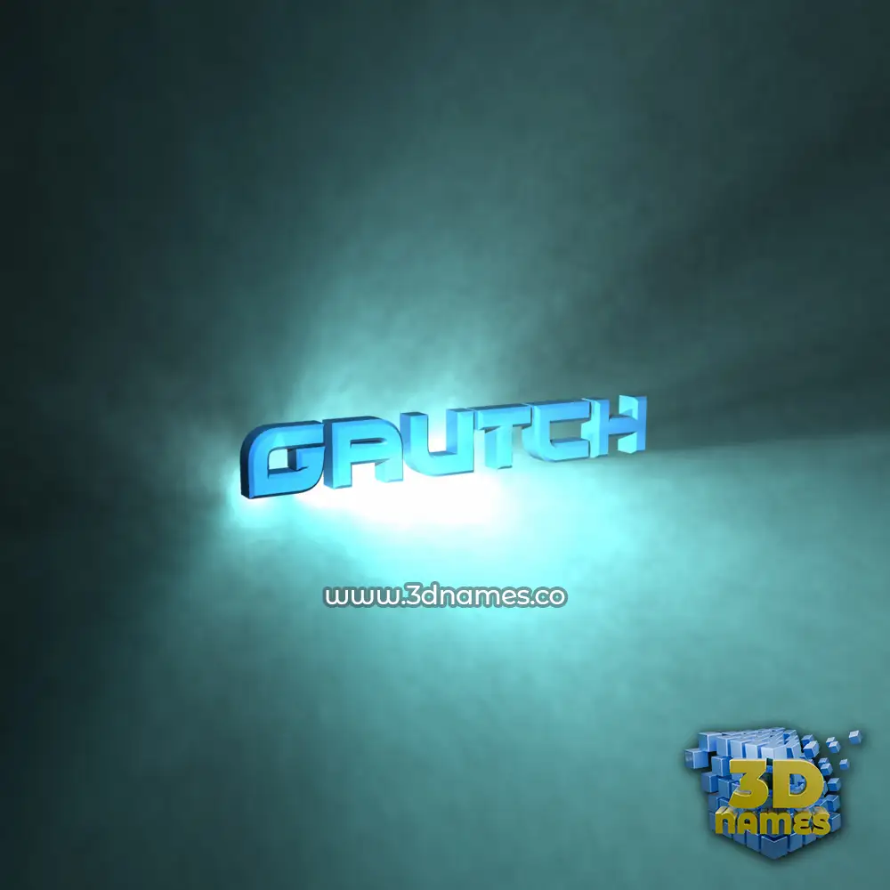 gautch in Light Shine style - 3D name wallpaper