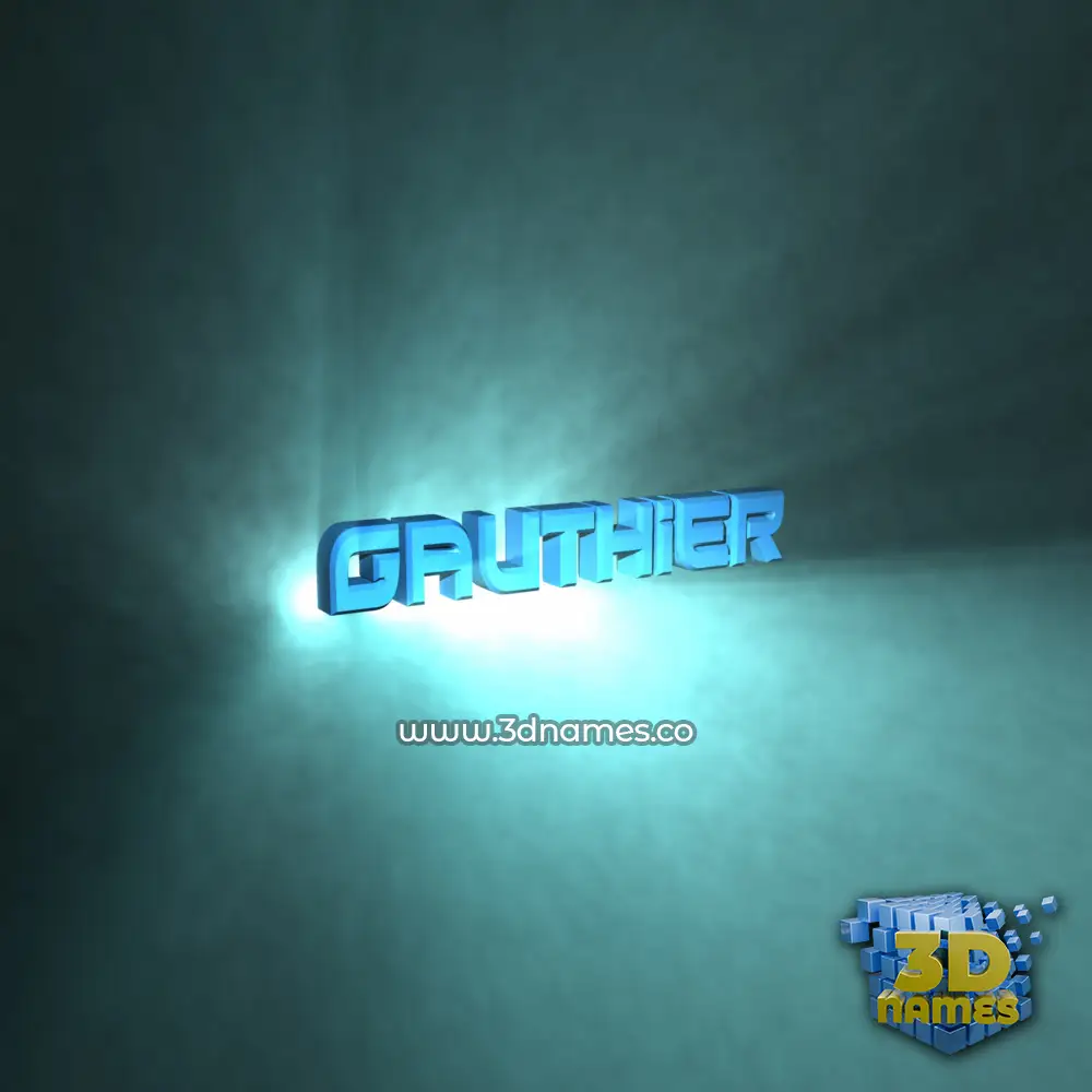 gauthier in Light Shine style - 3D name wallpaper