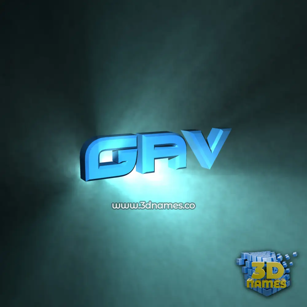 gav in Light Shine style - 3D name wallpaper