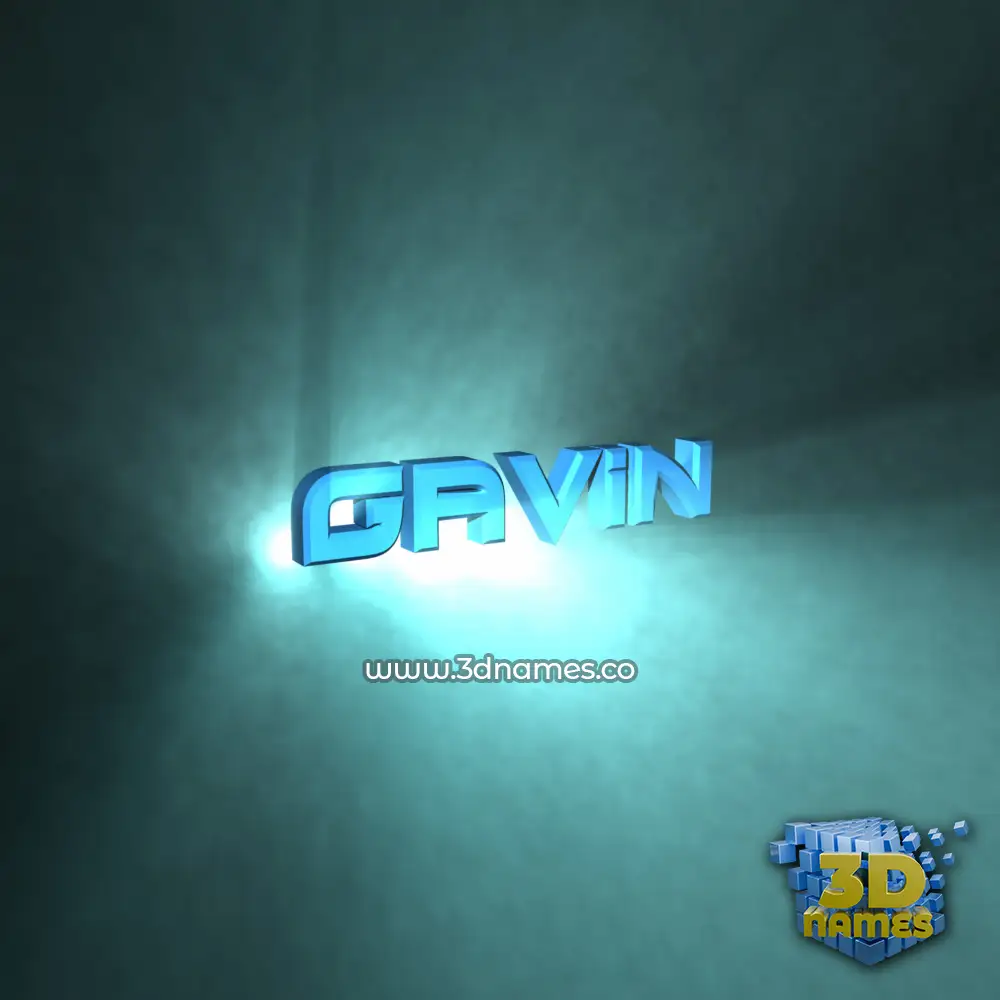 gavin in Light Shine style - 3D name wallpaper