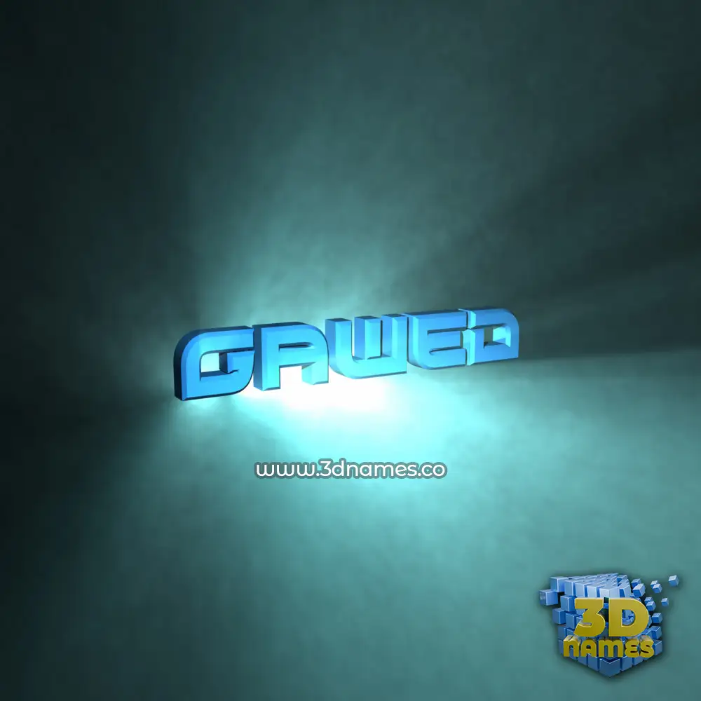 gawed in Light Shine style - 3D name wallpaper