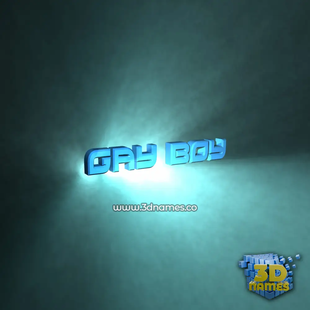 gay boy in Light Shine style - 3D name wallpaper