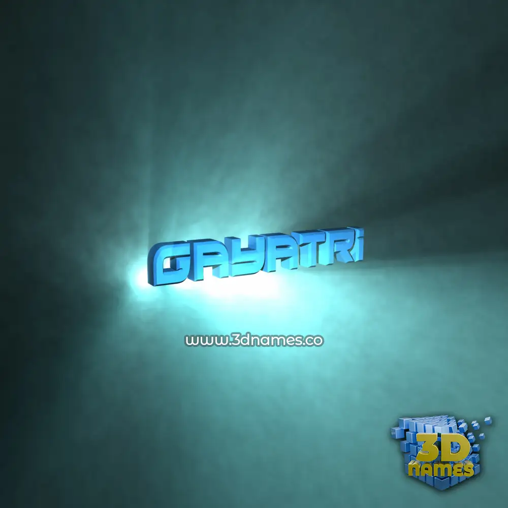 gayatri in Light Shine style - 3D name wallpaper