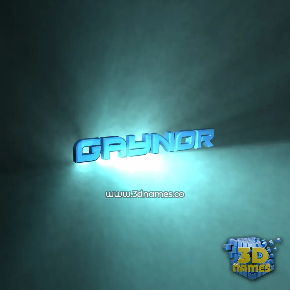 gaynor in Light Shine style - 3D name wallpaper