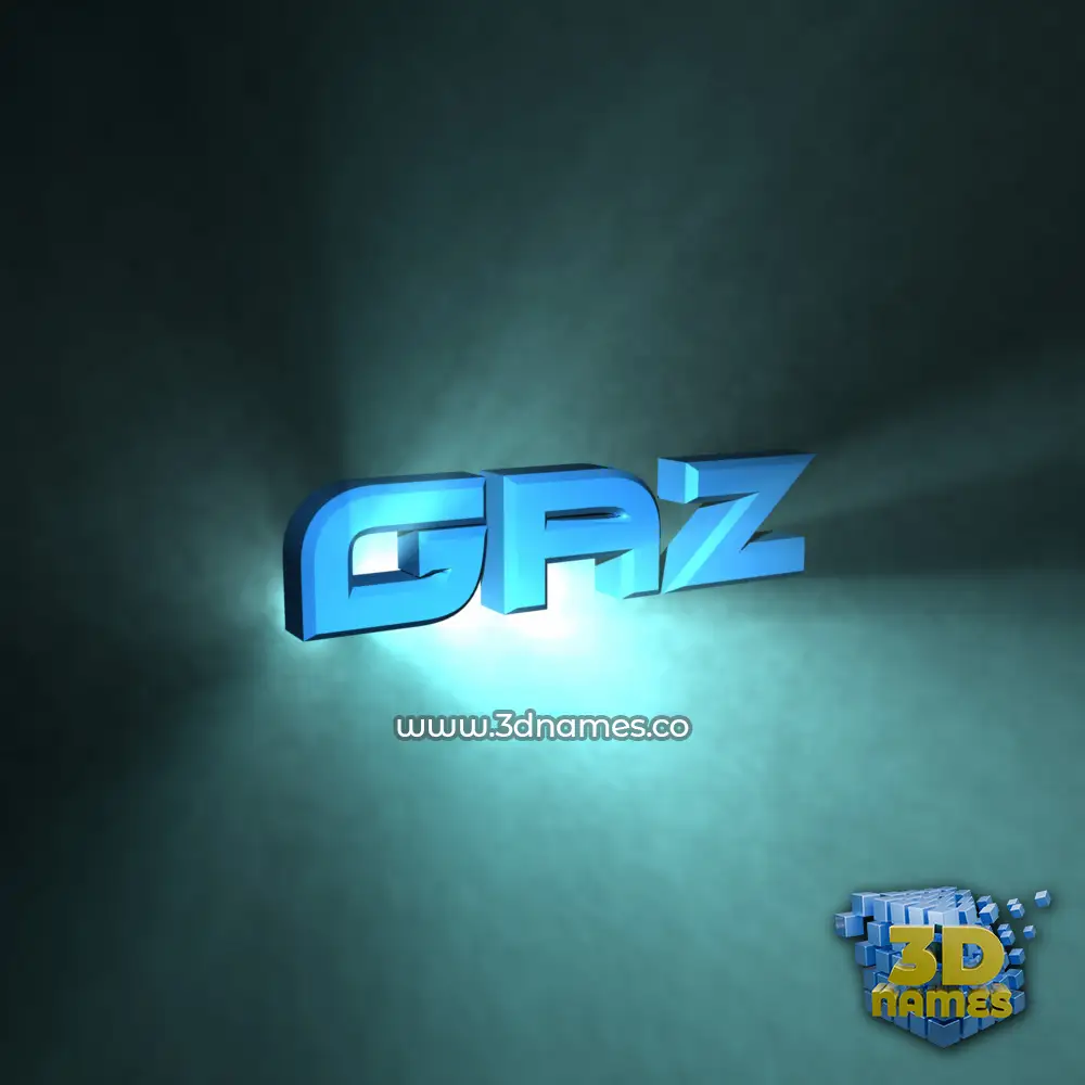 gaz in Light Shine style - 3D name wallpaper