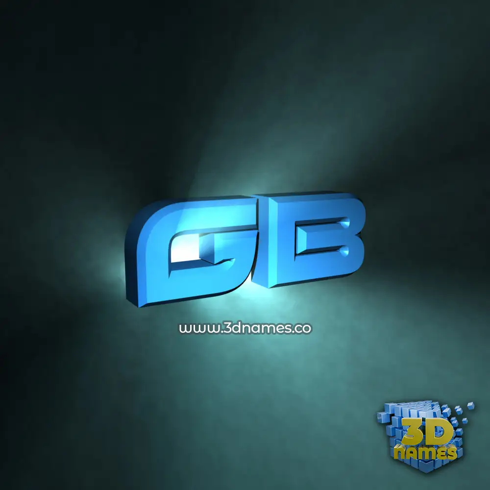 gb in Light Shine style - 3D name wallpaper