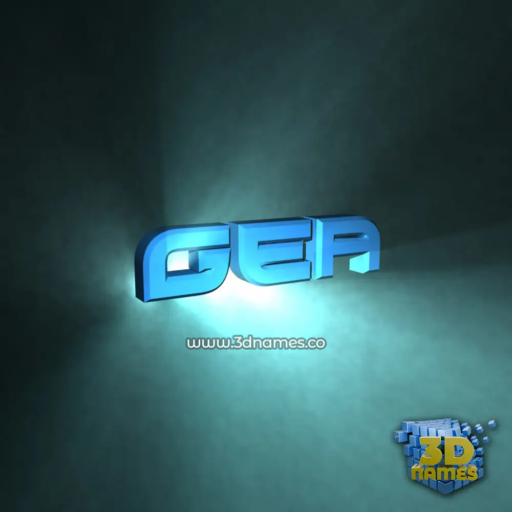 gea in Light Shine style - 3D name wallpaper