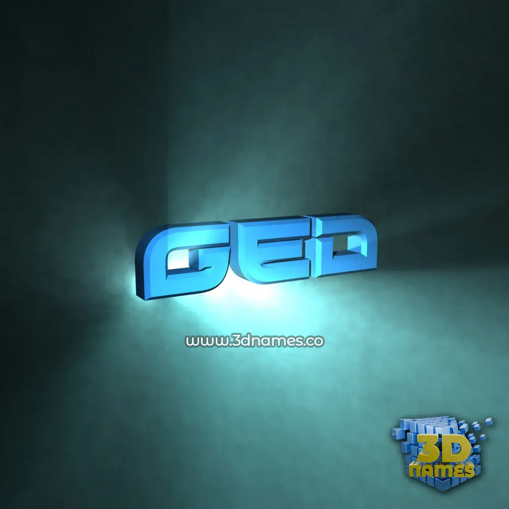 ged in Light Shine style - 3D name wallpaper