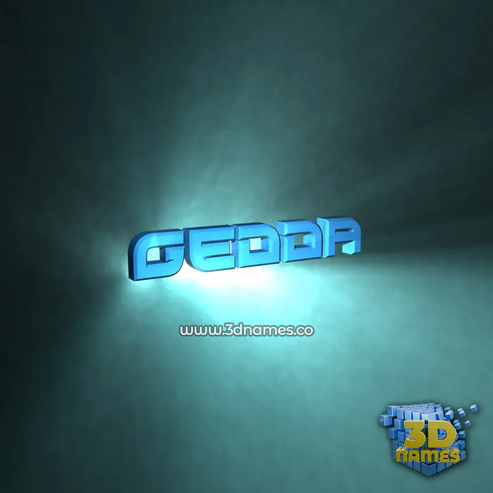 gedda in Light Shine style - 3D name wallpaper