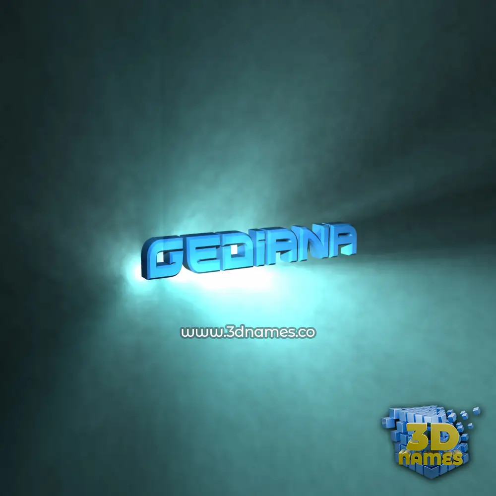 gediana in Light Shine style - 3D name wallpaper