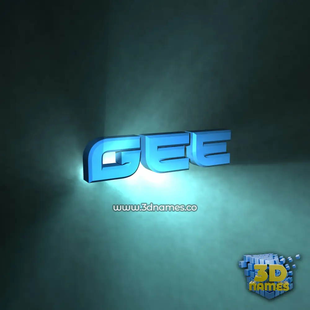 gee in Light Shine style - 3D name wallpaper