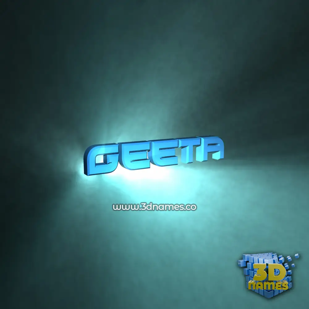 geeta in Light Shine style - 3D name wallpaper